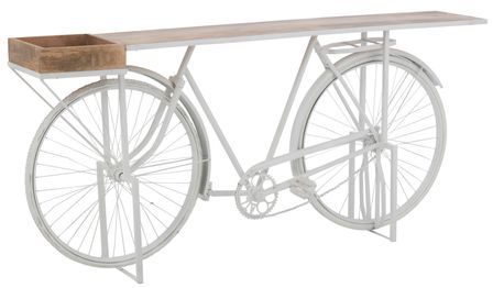 Table console vélo bois de manguier Selena L 185 cm