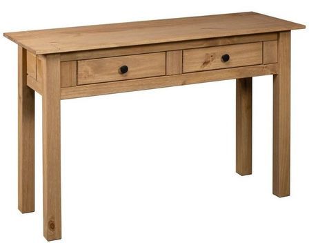 Table console en bois de pin massif Autika 110 cm – Élégance rustique et polyvalence