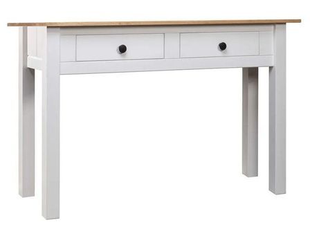 Table console en bois de pin massif Autika 110 cm – Élégance rustique et polyvalence