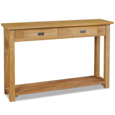 Table console Teck massif 120 x 30 x 80 cm