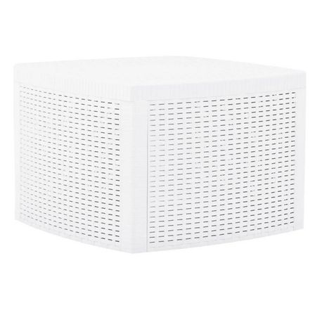 Table d'appoiint de jardin plastique blanc Tici