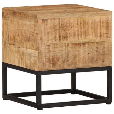Table d'appoint 30x30x33 cm Bois de manguier brut