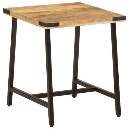 Table d’appoint 45x45x50 cm bois massif de manguier et fer