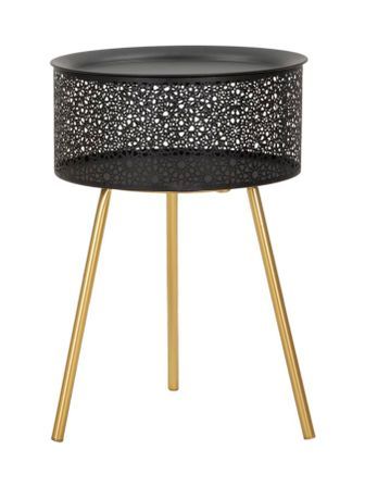 Table d'appoint avec rangement intégré Blacky