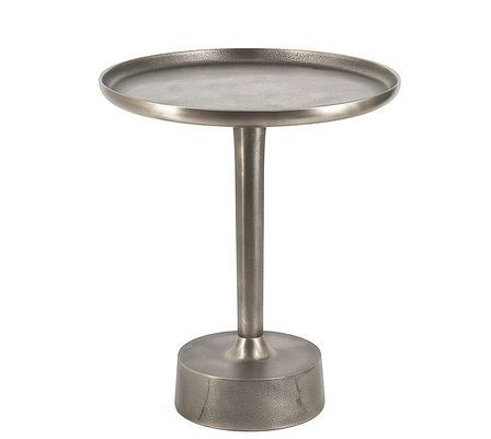 Table d’appoint BAOLA Ø46 cm – Élégance sculpturale en aluminium