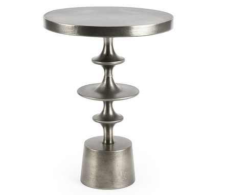 Table d’appoint BAUDAR Ø40 cm – Élégance brute en aluminium