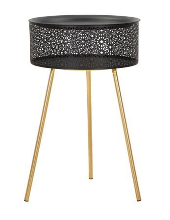Table d'appoint Blacky grand modèle avec rangement intégré