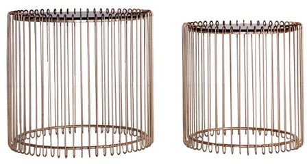 Table d'appoint colonial ronde fer et miroir doré Elmer