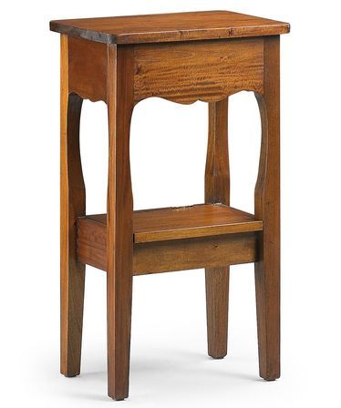 Table d'appoint en bois d'acajou marron 2 rangements CASTLE - Style colonial