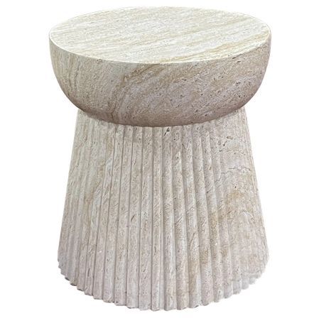 Table d’appoint en fibre d’argile naturelle BONN Ø 37 cm