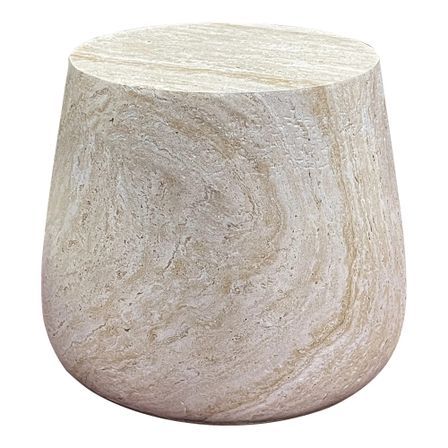 Table d’appoint en fibre d’argile naturelle BONN Ø 47,5 cm