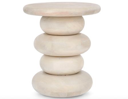 Table d’appoint LOPEZ Ø40 – Bois de manguier naturel