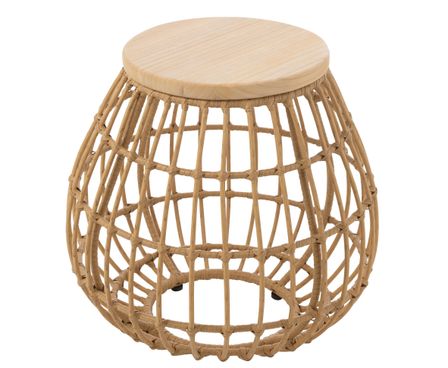 Table d'appoint panier plastique naturel Hermi L 4 cm