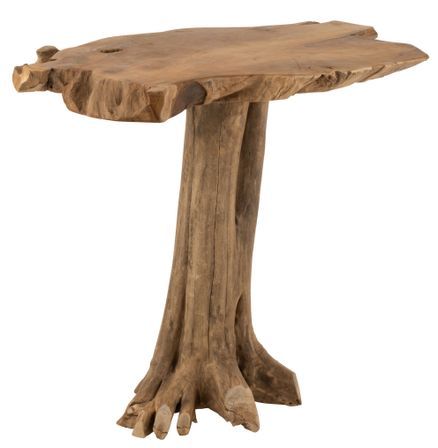 Table d'appoint teck forme racine naturel Arna L 107 cm