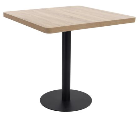 Table de bar carrée KALAS – Plateau bois & pied métal