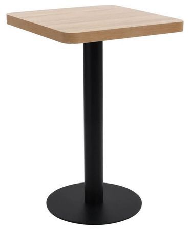 Table de bar carrée KALAS – Plateau bois & pied métal