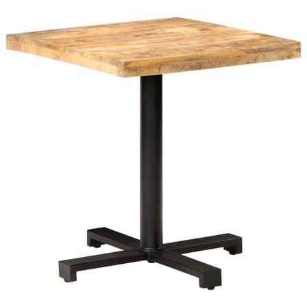 Table de bar carrée KOZA - Plateau en bois de manguier & pied en fer noir