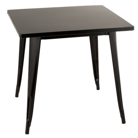 Table de bar carrée métal noir Bothara L 79 cm