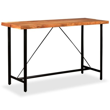 Table de bar industriel bois massif de Sesham Niva 180