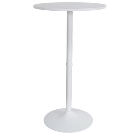 Table de bar ronde VIZO Ø60 cm – Plateau bois & pied aluminium