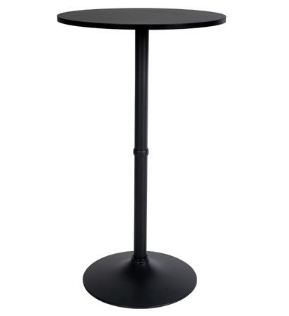 Table de bar ronde VIZO Ø60 cm – Plateau bois & pied aluminium