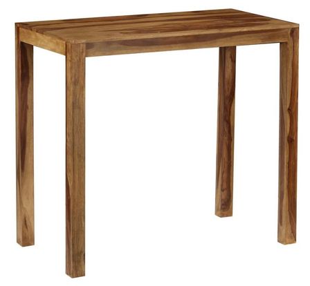Table de bar sesham massif foncé Sinap 118 cm