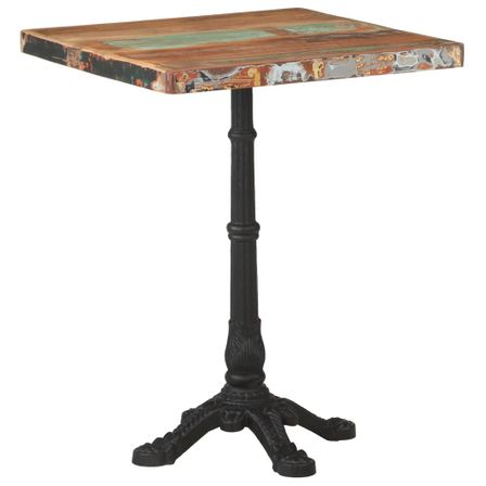 Table de bistro 60x60x76 cm Bois massif de récupération 2
