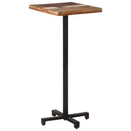 Table de bistro Carrée 50x50x110 cm Bois de récupération massif