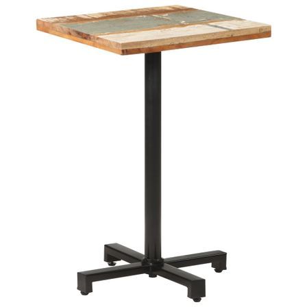 Table de bistro Carrée 50x50x75 cm Bois de récupération massif