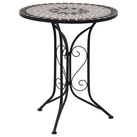 Table de bistro mosaïque Gris 61 cm Céramique