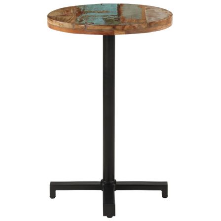 Table de bistro Ronde Ø50x75 cm Bois de récupération massif