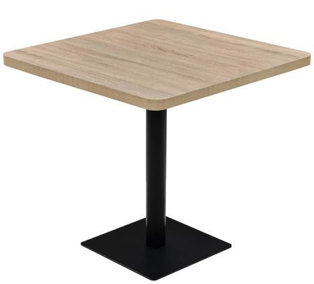 Table de bistrot carrée ULKA 80 cm - Bois et acier
