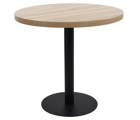 Table de bistrot ronde RETAL – Plateau bois & pied métal