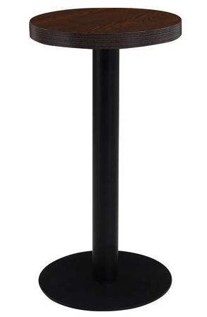 Table de bistrot ronde RETAL – Plateau bois & pied métal