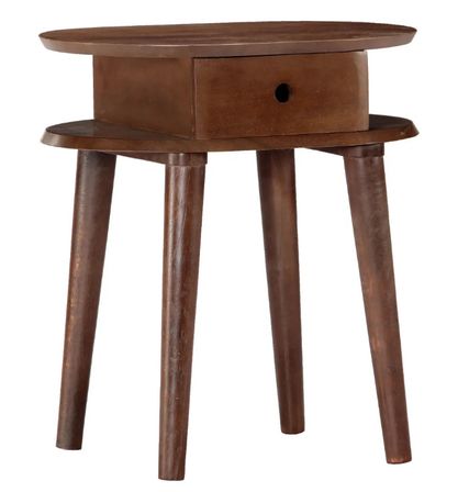 Table de chevet 1 tiroir acacia massif foncé Sopra