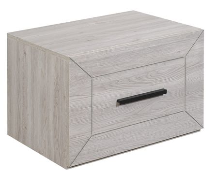 Table de chevet 1 tiroir bois de chêne gris Maeva