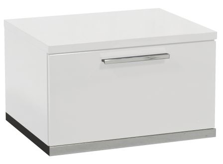 Table de chevet 1 tiroir bois laqué blanc Italya