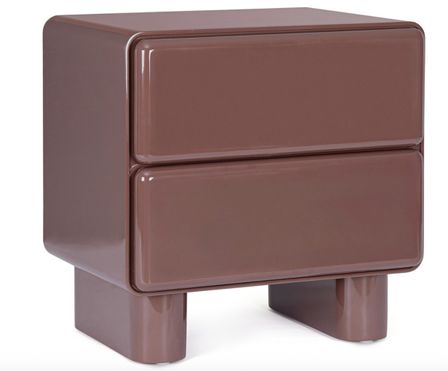 Table de chevet 2 tiroirs OTILIA – finition brillante