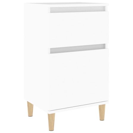 Table de chevet blanc 40x35x70 cm