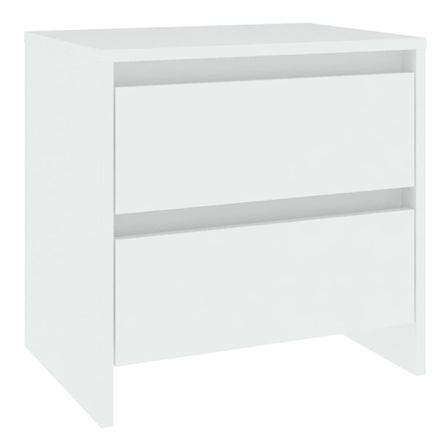 Table de chevet Blanc 45x34,5x44,5 cm