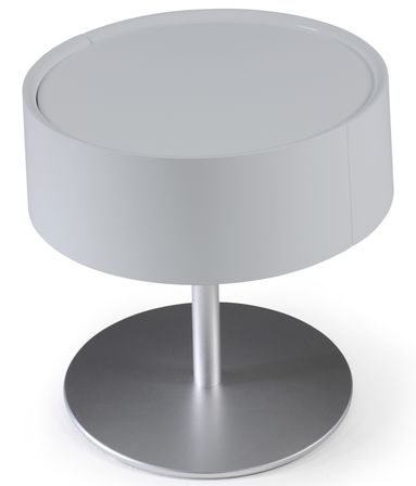 Table de chevet design Gris laqué Torsada