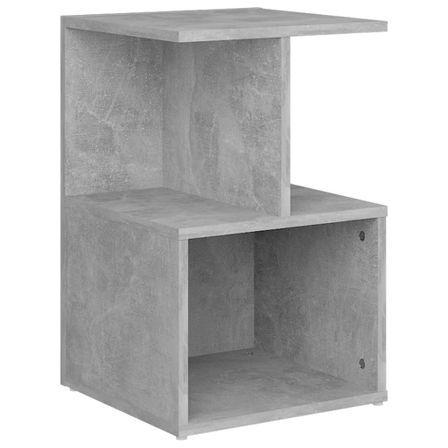 Table de chevet Gris béton 35x35x55 cm