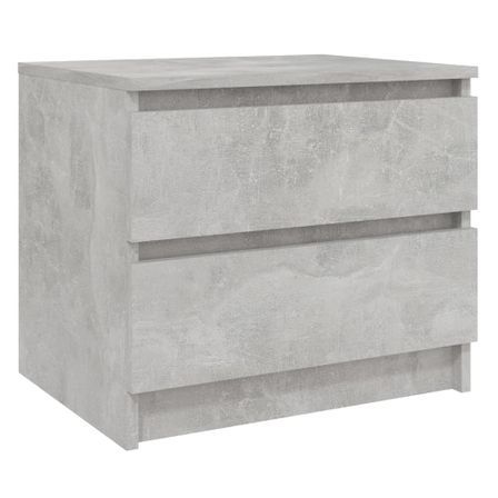 Table de chevet Gris béton 50x39x43,5 cm