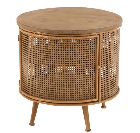 Table de chevet métal marron Jacynthe L 59 cm