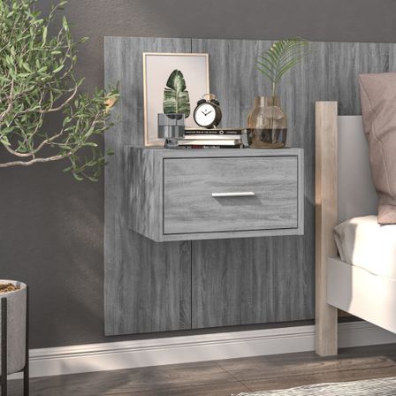 Table de chevet murale Sonoma gris