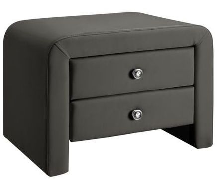 Table de chevet simili cuir taupe Sleepa