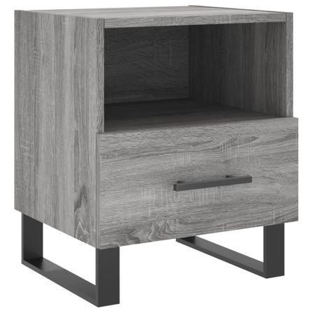 Table de chevet sonoma gris 40x35x47,5 cm bois d’ingénierie