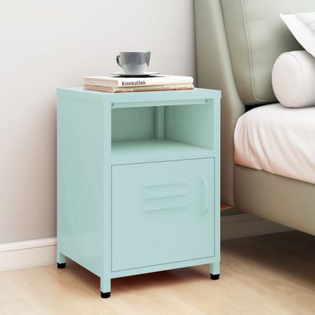 Table de chevet Vert menthe 35x35x51 cm Acier 2