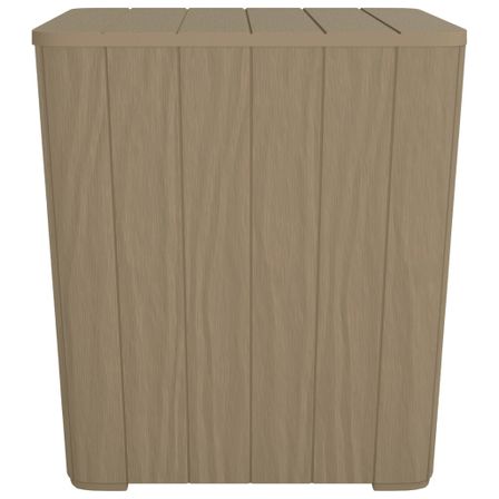 Table de jardin avec couvercle amovible marron polypropylène