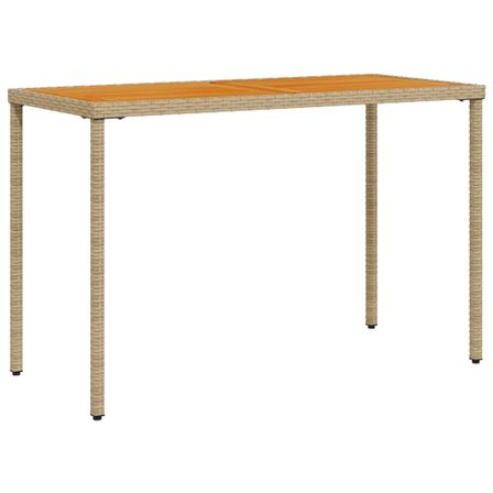 Table de jardin avec dessus en bois d'acacia beige 115x54x74 cm